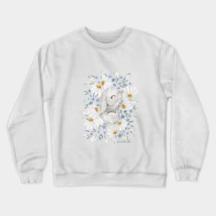 Flower Bed Rabbit Crewneck Sweatshirt